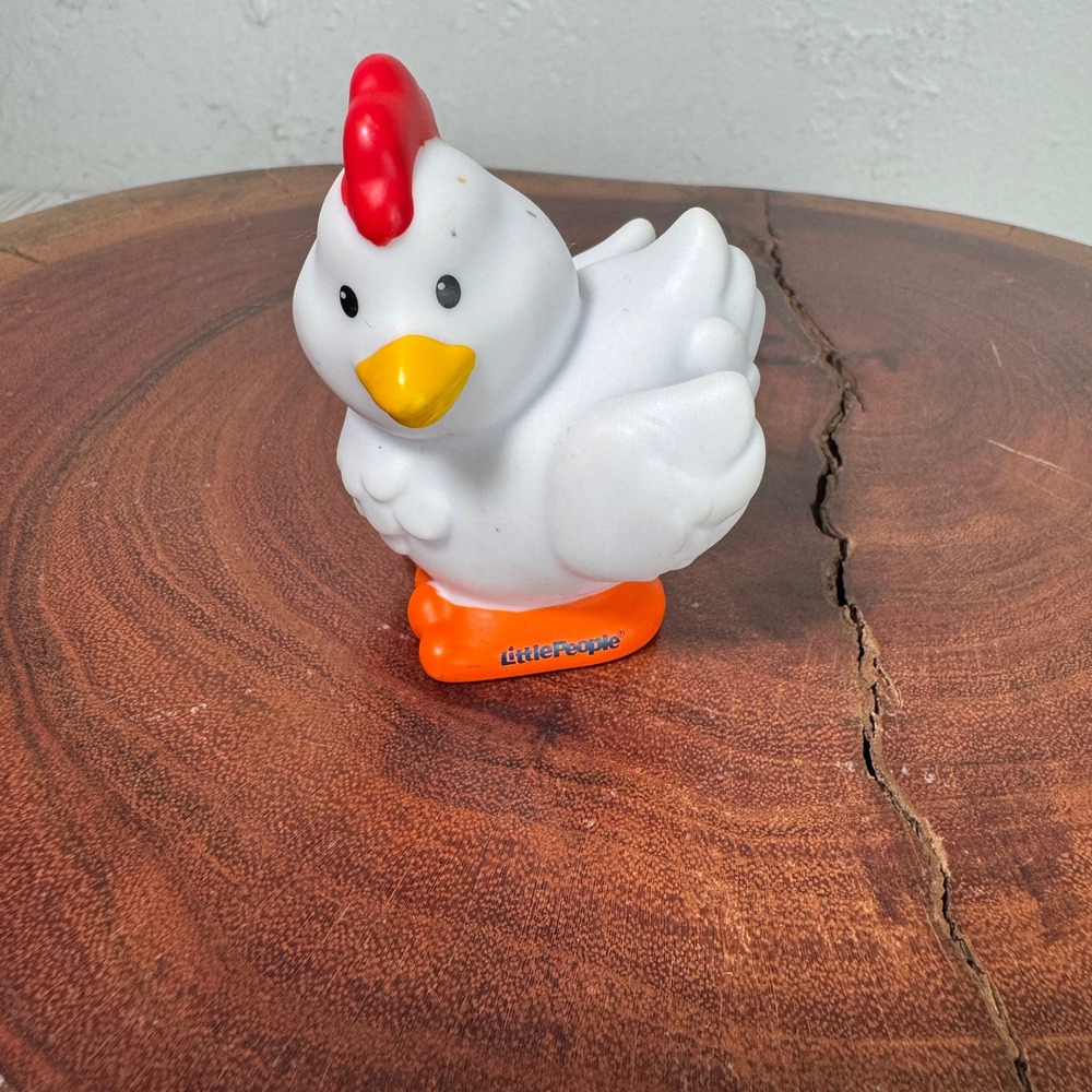 Fisher Price Little People White Chicken Hen Farm Animal‎ Figure 2012 Y8205